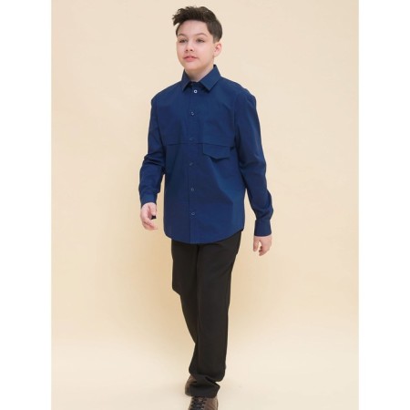 Hotgog shirt for boys, height 122 cm, dark blue color-7