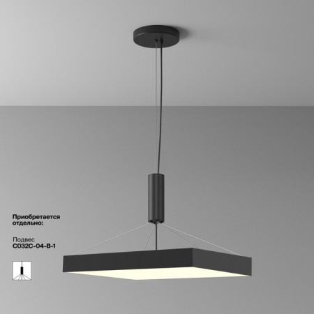 Technical C032CL-90W3K-SQ-B ZON, 600X600X60 mm, LED, 90W, 7130LM, 3000K, 3000K, black color Black-7