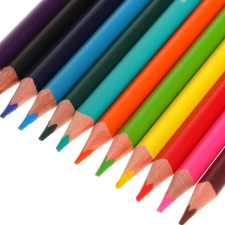 Pencils 12 colors BrunovisConti Happycolor, three -sided, mix-5