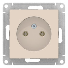 Розетка SE ATLASDESIGN, 16 А, 250 В, встраиваемая, без з/к, IP20, бежевая, ATN000241