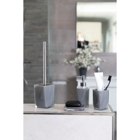 Axentia Graz glass square design of plastic, gray 7.3x10.8x7.3 cm-2