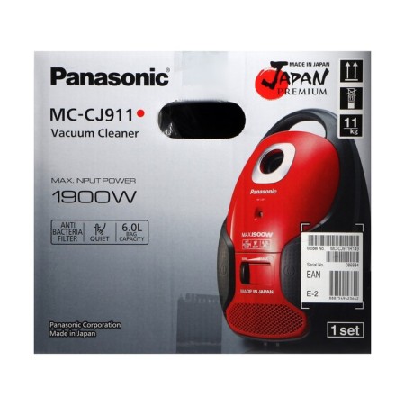 Vacuum cleaner Panasonic MC-CJ911R, bag, 1900 watts, 6 l, red-18