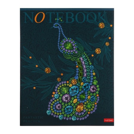 Notebook 96 sheets of Fantastic Animals Cell, Cover Cover Cardboard, Matte lamination, 3D Lacques, Block 60 g/m2, Mix-2