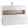 Domino Fortuna cabinet under the Mario 100 sink, suspended, with 1 upper box