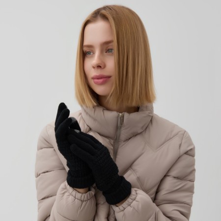 Women's gloves minku 21 cm black