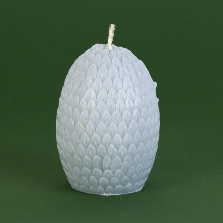 Interior curly candle "Dragon in the egg", gray, without aroma-2