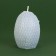 Interior curly candle "Dragon in the egg", gray, without aroma