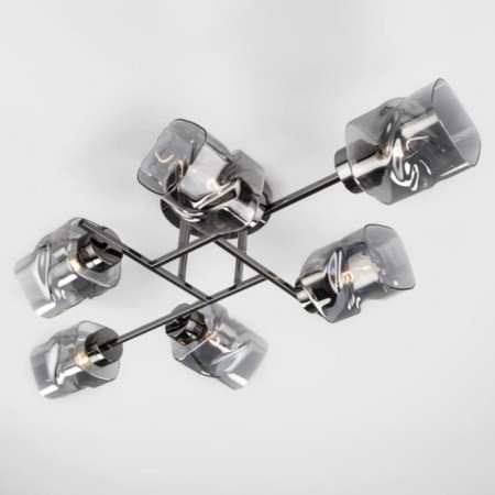 Hilari chandelier, 6x40W E27, color black pearls