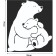 Decorative sticker for windows "Bear with a teddy bear" 35x41 cm (snow 10x20 cm)