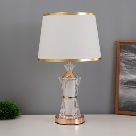 Bulbed table "Lucia" 1x40W E27 1x3W LED gold 25x25x45cm