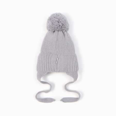 Baby hat, gray color, size 36-38-2