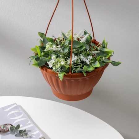 Street Kashpo for flowers suspended "Mirabel", 2.5 l, brown color-4