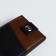 Male purse on a magnet, department for maps, coins, black/brown color