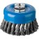 Cup brush "Bison" 35275-100_z02, twisted, steel, wicker bunches 0.5 mm, M14x100 mm