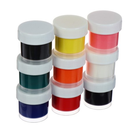 Fabric paint, set of 9 colors x 15 ml, ray, water -based acrylic-2