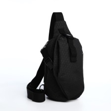 Slung bag youth from textiles, black color