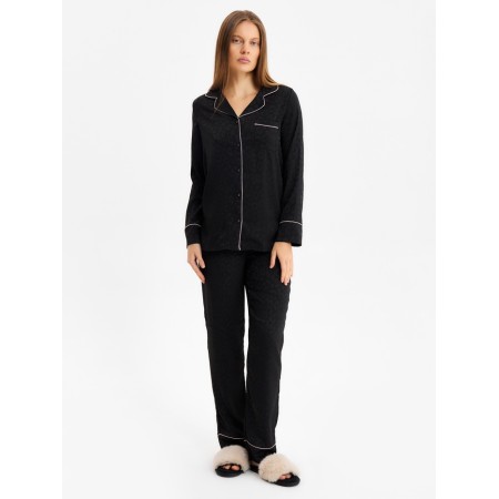 Women's set (shirt and trousers) KAFTAN LEO Black Collection Rr 52-54