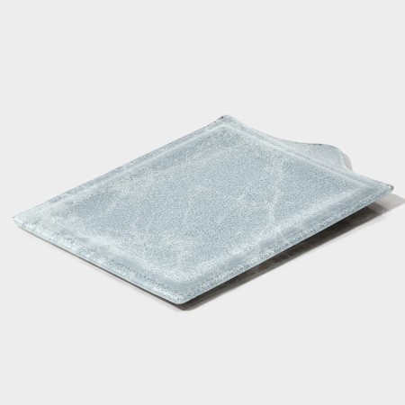 Glass Serving Magistro "Marble", 26.5 × 17.5 × 2 cm, black color-2