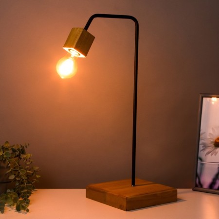 Hugue-2 tablet lamp brown/black 20x20x55cm Risalux-2