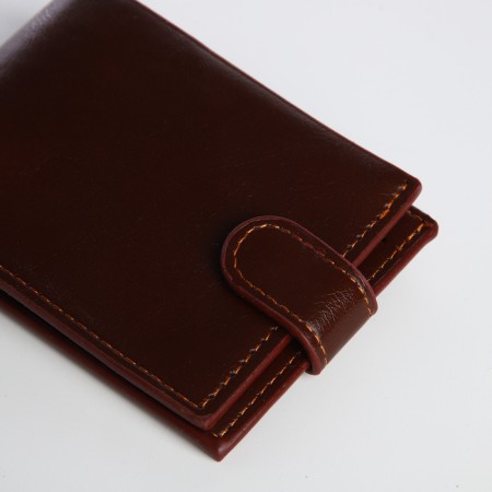 Button purse, brown color-2