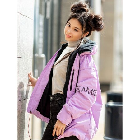 Jacket for girls, height 158 ​​cm, lilac color-7