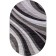 Oval Merinos Silver carpet, size 100x200 cm, Gray color