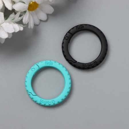 Carabiner Metal "Wheel" set 2 pcs 3.5x3.5 cm-1