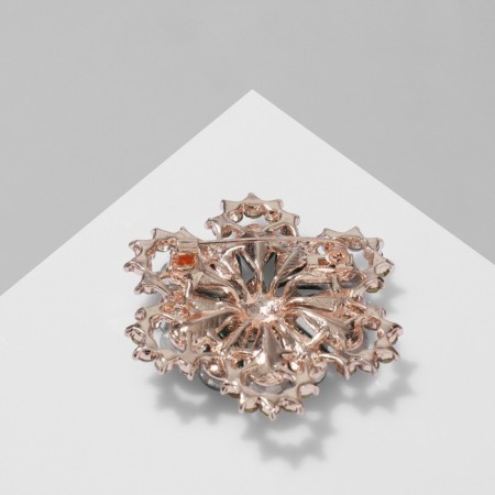 Brooch "Flower", colored in pink gold-1