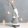 Interior light doll "Grandfather Frost in gray caftan, holds an asterisk" 60x16x13 cm