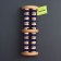 Wooden massage, 16 wheels with spikes, blue/beige color