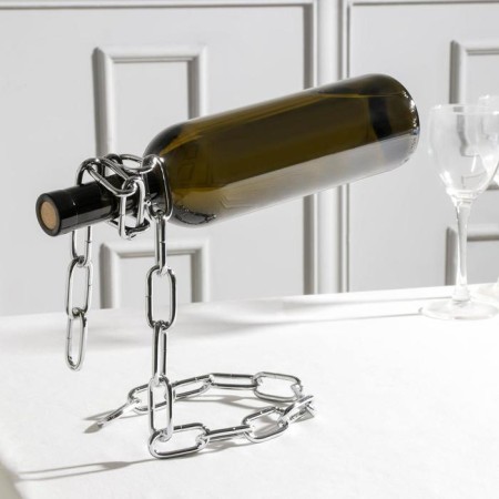 Stand for a bottle of the share "Chain", 18 × 12 × 20 cm, color chromium