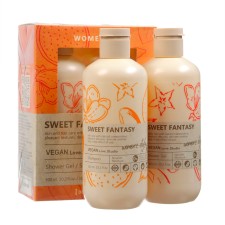 Подарочный  набор для женщин VEGAN Love Studio SWEET FANTAZY: гель, 300 мл + шампунь 300 мл