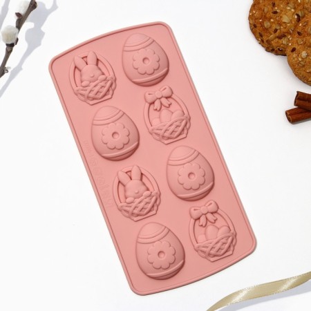 Silicone form for baking "Easter composition", 10.6 x 20.7 cm.-1