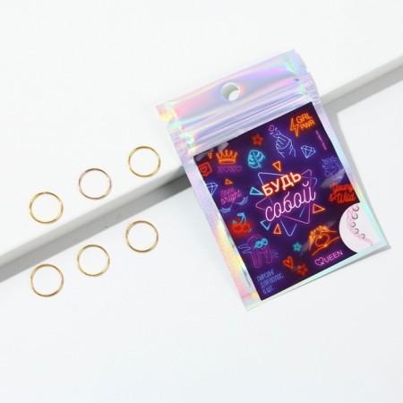 Hair clips piercing "be yourself", 6 pcs.-2