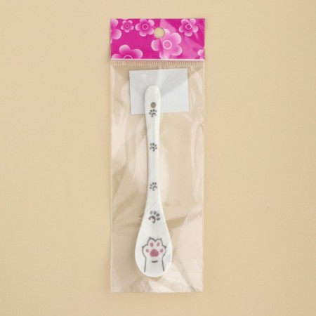 Spoon souvenir "paw", ceramics, 2.5 x 12.5 cm.-3