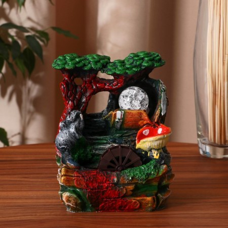 Fountain "Elephant by the tree" 11x14x20 cm (with backlight)