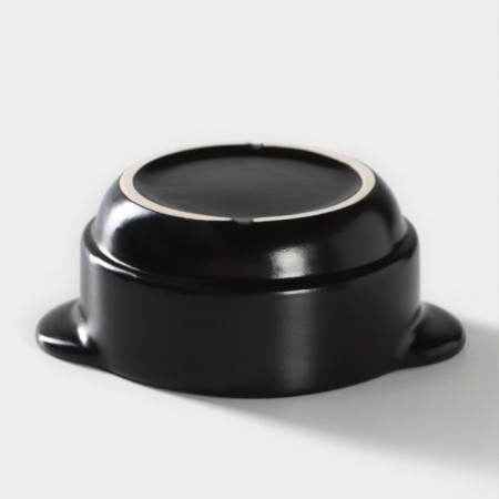 Porcelain broth Carbone, 300 ml, d = 11.5 cm, h = 5.5 cm, black color-3