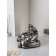 Figure "Necke", Polystone, 25 cm, silver color
