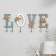 Decorative clothing hooks "Love", a letter with a hook 26 x 12 cm