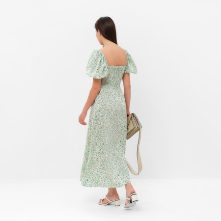 Women's dress Midy Mist Flower, green. R.42-8
