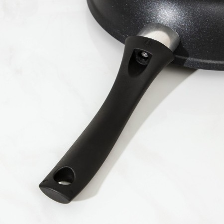 The “Tradition” pan, d = 24 cm, plastic handle, glass cover, anti -stick coating, black color-4