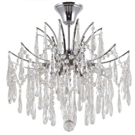 Crystal chandelier Bencrezo B21078/6CR+CL, 6x40W, E14, 39x47x47 cm, chromium color