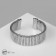 Bracelet Metal "relief" wide, 2 cm, color silver