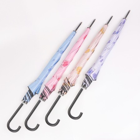 Umbrella - a semiautomatic “flowers” ​​cane, Eponge, 8 spokes, r = 51 cm, color mix-5