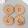 Decor for creativity wood "Circles" natural 4x4x0.5 cm