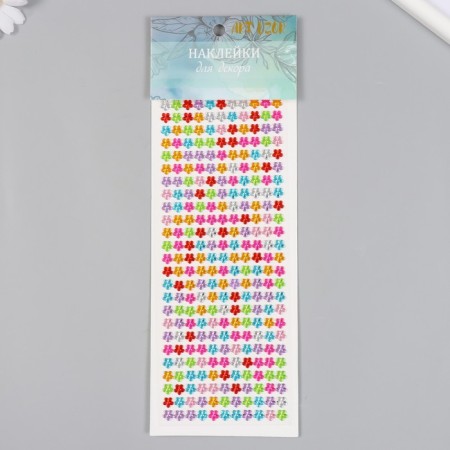 Plastic sticker "Rhuba-flowers" mix 11x32 cm-4