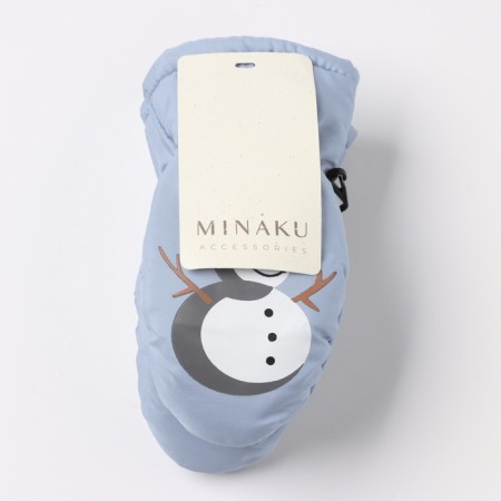 Baby mittens minku, gray color, 18 cm-4