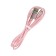 Hoco X2, USB cable - Lightning, 2.4a, 1 m, nylon, pink gold
