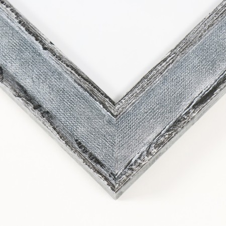 Photo frame plastic 30x40 cm "Weaving" dark gray with striped stroke 44.6x34.6x1 cm-1