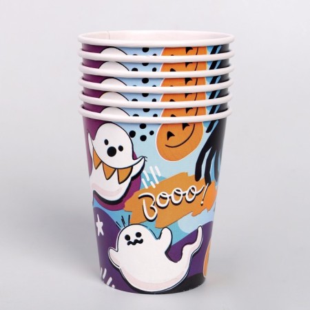 A one -time paper glass "Ghost", 250 ml, a set of 6 pcs.-2